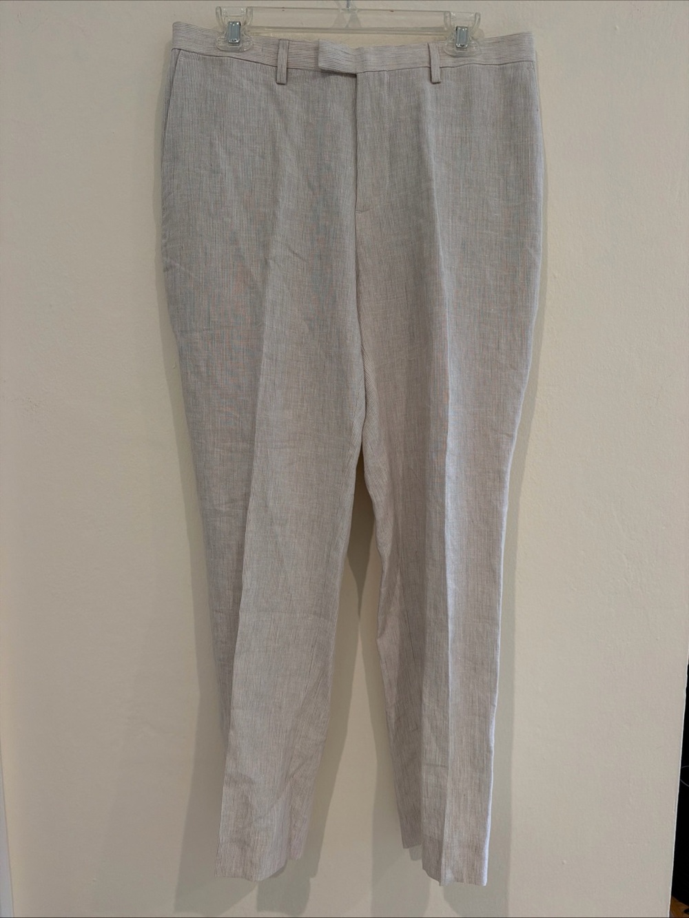 Banana Republic Light Gray Linen-Blend Chinos